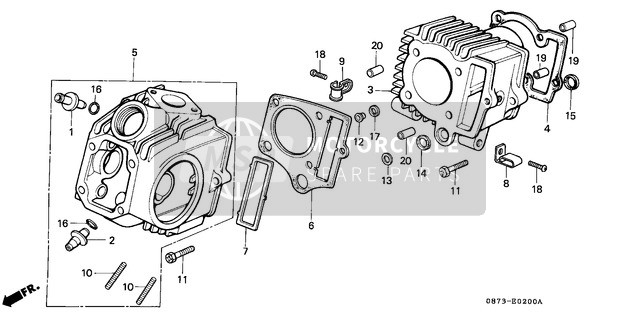 Honda C90Z 1982 Cylinder/Cylinder Head for a 1982 Honda C90Z